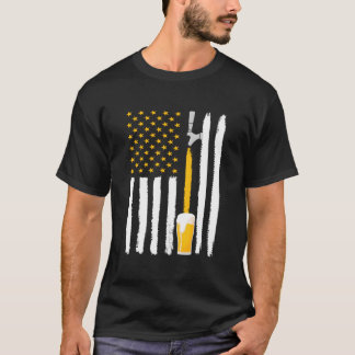 Camiseta Cerveja Artesanal Bandeira Americana EUA 4 de Julh