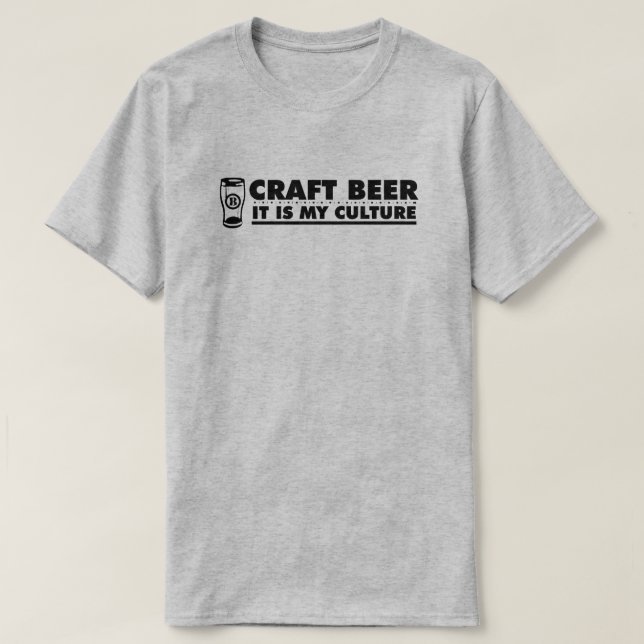 Camiseta Cerveja artesanato É Minha Cultura - Estilo 2 (Frente do Design)