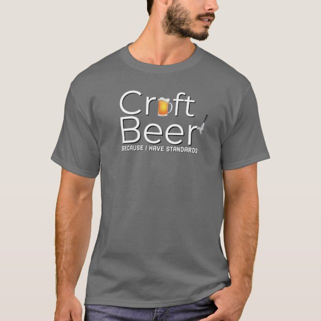 Camiseta CERVEJA artesanato PORQUE TENHO NORMAS (Frente)