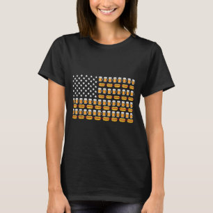 Camiseta Cerveja Bandeira Americana Patriótica Bebendo 4 De
