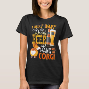 Camiseta Cerveja Bebe Cerveja E Fica Com Meu Corgi