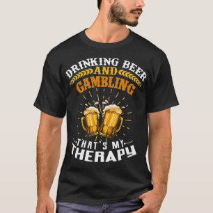 Camiseta Cerveja bebendo E Jogo Que Minha Terapia É Engraça