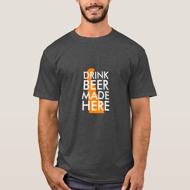 Camiseta Cerveja da bebida feita aqui (Frente)