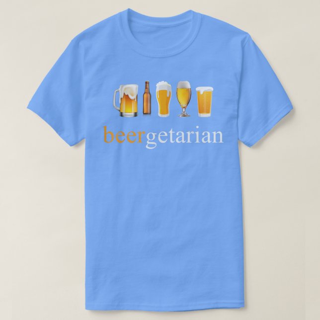 Camiseta Cerveja de Artesanato de Vegetariana Engraçada par (Frente do Design)