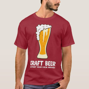 Camiseta Cerveja De artesanato Suporta Sua Empresa Local