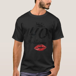 Camiseta Cerveja de Bebendo de 40 Fabulosa Festa, 40 Anos H