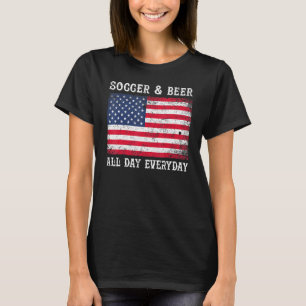 Camiseta Cerveja De Futebol Vintage, Bandeira Dos Eua Para