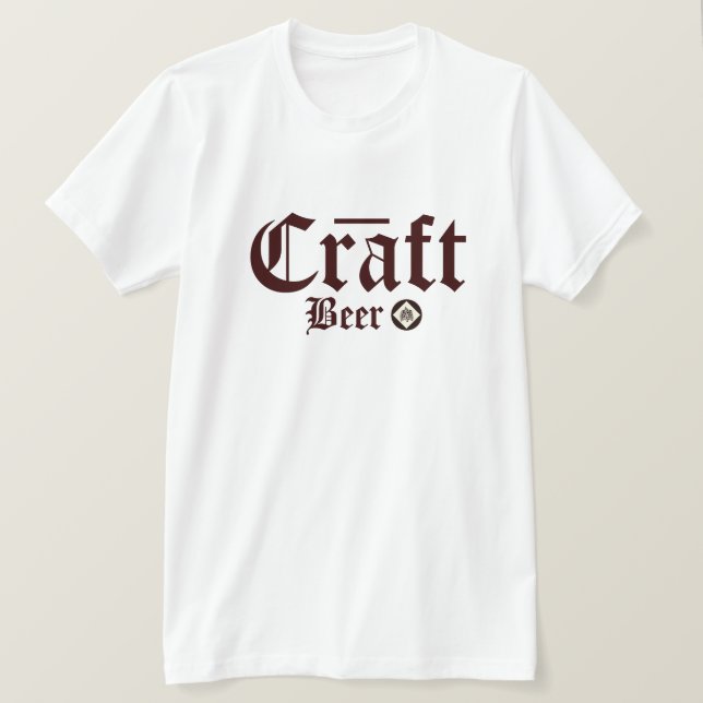 Camiseta Cerveja do artesanato - símbolo Borgonha dos (Frente do Design)