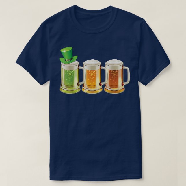 Camiseta Cerveja do Bebendo do beer do Dia de São Patrício  (Frente do Design)