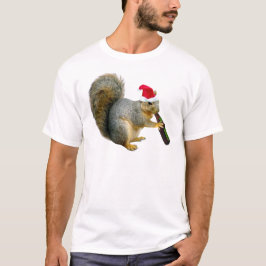 Camiseta Cerveja do bebendo do esquilo do papai noel