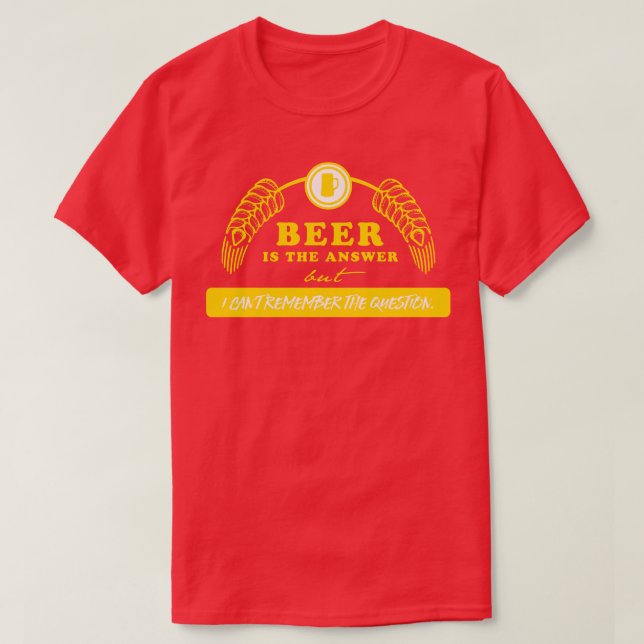 Camiseta Cerveja é a resposta (Frente do Design)