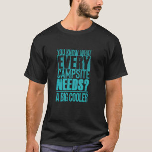 Camiseta Cerveja e acampamento Lover u2013 Bebendo engraçad