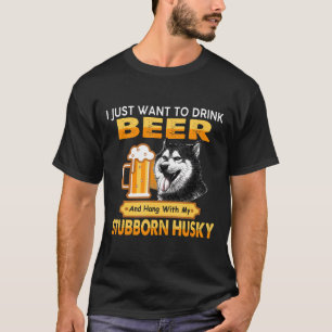 Camiseta Cerveja E Aguente Com O Meu Rouco Teimoso Dog Dift