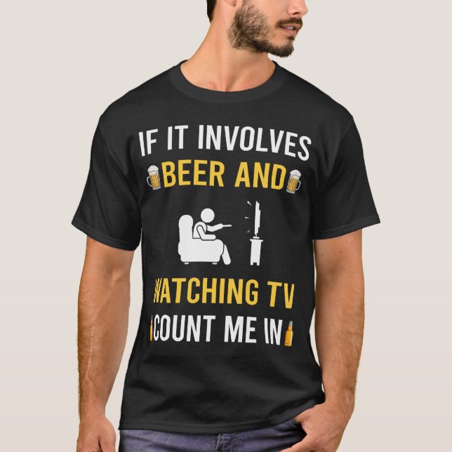 Camiseta Cerveja e Assistir TV (Frente)