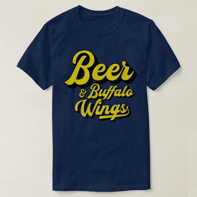 Camiseta Cerveja E Búfalos Asa Galinha De Búfalo (Frente do Design)