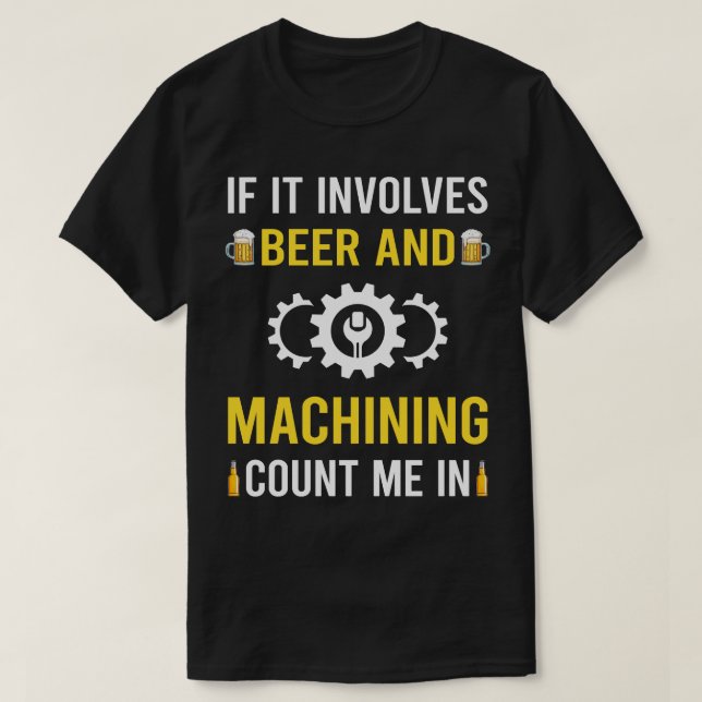 Camiseta Cerveja E Machinagem (Frente do Design)