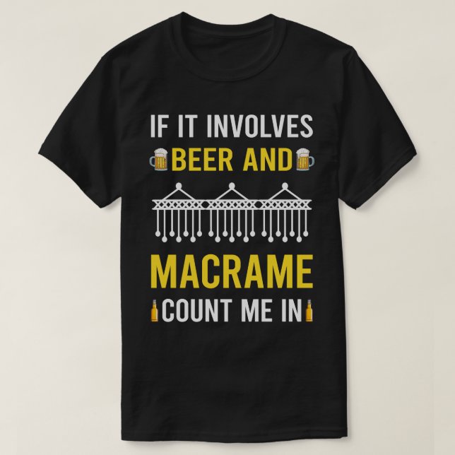 Camiseta Cerveja E Macrame (Frente do Design)