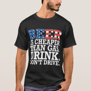 Camiseta Cerveja é mais barata do que bebida gasosa não dir