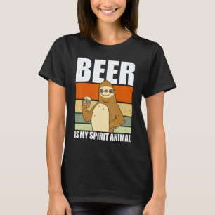 Camiseta Cerveja É Meu Animal de Estimação Preguiça que B