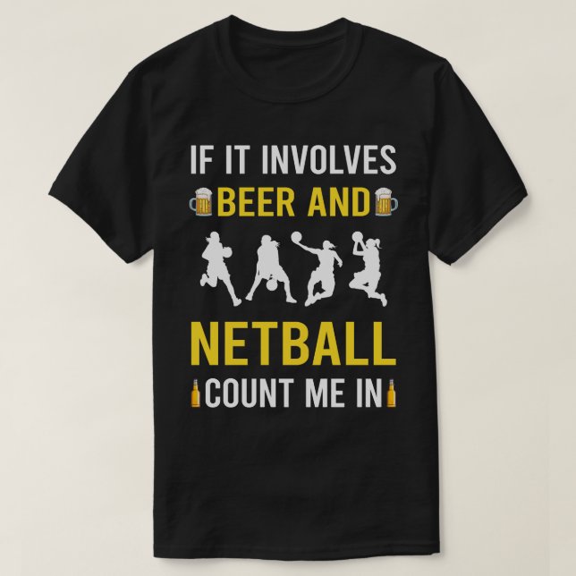 Camiseta Cerveja E Netball (Frente do Design)
