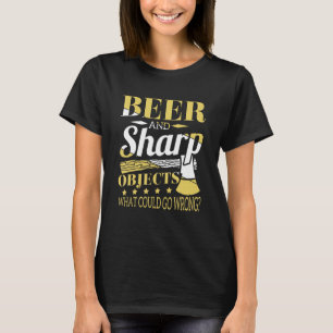 Camiseta Cerveja E Objetos Nítidos Crawl De Trabalhadores D