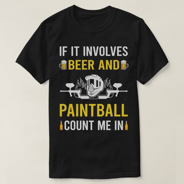 Camiseta Cerveja E Paintball (Frente do Design)