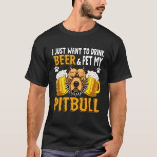Camiseta Cerveja e Pitbull Mãe de Cachorro Pai de Cachorro