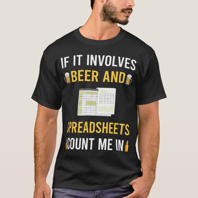 Camiseta Cerveja E Planilhas Planilhas (Frente)