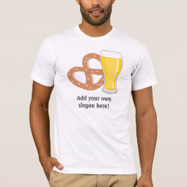 Camiseta Cerveja e Pretzel: Slogan Personalizável