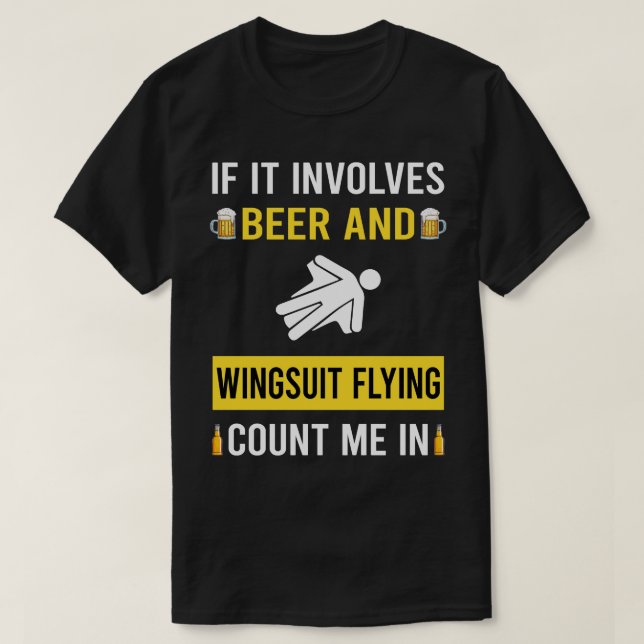 Camiseta Cerveja E Roupa De Mão Voadora (Frente do Design)