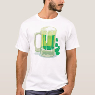 Camiseta Cerveja e trevo verdes