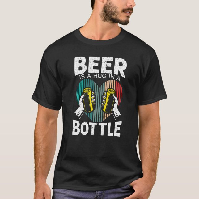 Camiseta Cerveja É Um Abraço Num Bebado De Frasco Álcool L (Frente)