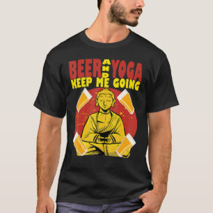 Camiseta Cerveja E Yoga Me Mantêm Indo Roupa De Yoga De Cer