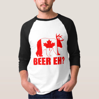Camiseta CERVEJA EH? Bandeira engraçada do canadense dos
