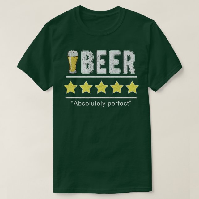 Camiseta Cerveja Engraçada, Cerveja Engraçada E Perfeita  (Frente do Design)