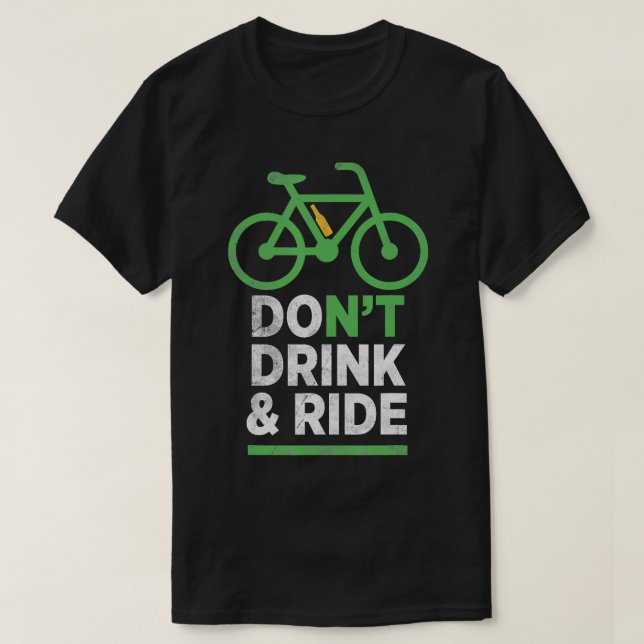 Camiseta Cerveja Engraçada Não Bebe Bike De Montanha (Frente do Design)