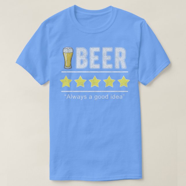 Camiseta Cerveja Engraçada, Uma Boa Ideia, Uma Cerveja Engr (Frente do Design)
