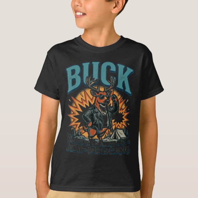 Camiseta Cerveja engraçada – vamos acampar  (Frente)