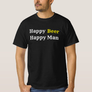 Camiseta Cerveja Feliz Homem Feliz