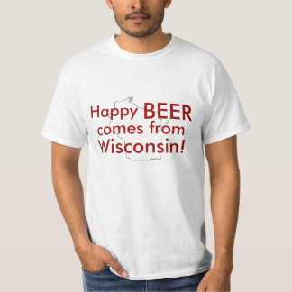 Camiseta Cerveja feliz vem de Wisconsin