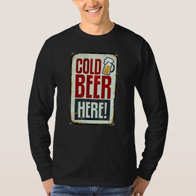 Camiseta Cerveja Fria Bebendo Aqui (Frente)