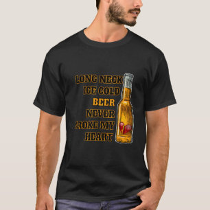 Camiseta Cerveja Gelada de Pescoço Longo Nunca Quebrou Meu 