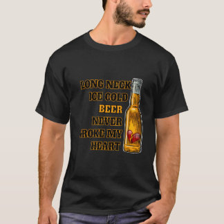 Camiseta Cerveja Gelada de Pescoço Longo Nunca Quebrou Meu