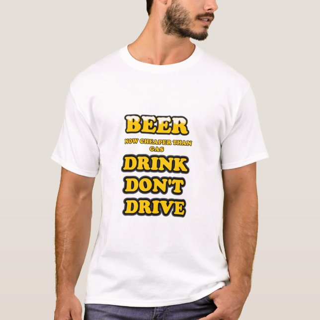 CAMISETA CERVEJA MAIS BARATA DO QUE O GÁS (Frente)