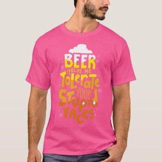 Camiseta Cerveja Me Ajuda A Tolerar Seus Amantes De Cerveja