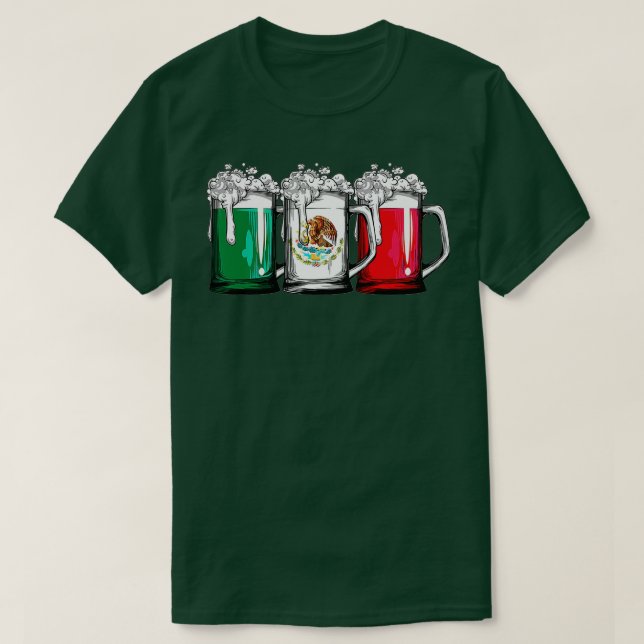 Camiseta Cerveja Mexicana Flag T Cinco de Mayo Women Mexico (Frente do Design)