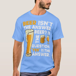 Camiseta Cerveja não é resposta engraçado beber cerveja art
