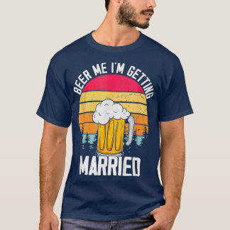 Camiseta Cerveja para homens Eu estou me casando Roupa engr