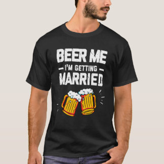 Camiseta Cerveja para Mim Estou Me Casando Homens Noivo Des