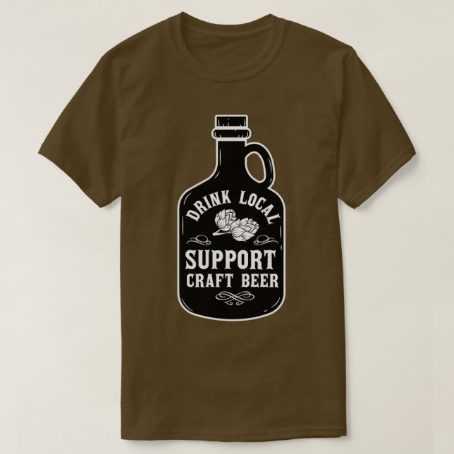 Camiseta cerveja para mulheres bebedouro de artesanato (Frente do Design)